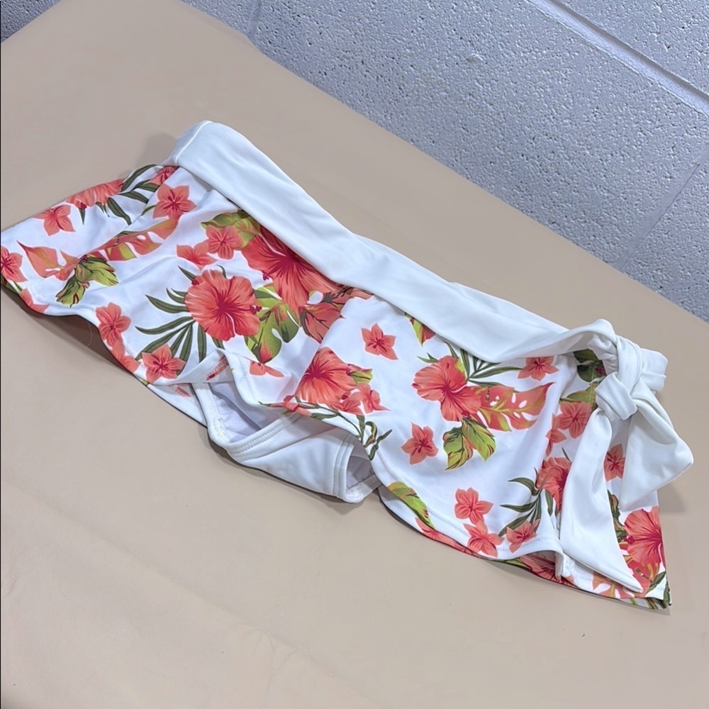 La vie en rose Floral Swim Skirt with Tie Waist​​​​